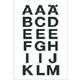 Etiket HERMA 4135 20x20mm letters A-Z zwart op transparant