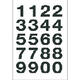 Etiket HERMA 4136 20x18mm getallen 0-9 zwart op transparant