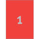 Etiket Avery 3470 210x297mm A4 rood 100 stuks