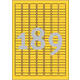 Etiket Avery L6037-20 25.4x10mm geel 3780 stuks