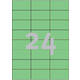 Etiket Avery 3450 70x37mm groen 2400 stuks