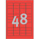 Etiket Avery L6038-20 45.7x21.2mm rood 960 stuks