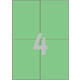 Etiket Avery 3458 105x148mm A6 groen 400 stuks