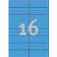 Etiket Avery 3453 105x37mm blauw 1600 stuks