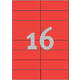 Etiket Avery 3452 105x37mm rood 1600 stuks