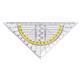 Geodriehoek Quantore 140mm transparant