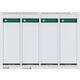 Rugetiket Leitz breed/kort 62x192mm zelfklevend wit 100 stuks