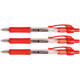 Gelschrijver Quantore grip drukknop 0.7mm rood