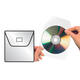 Cd/dvd Hoes Djois 127x127mm met klep zelfklevend transparant 100 stuks