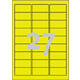 Etiket Avery L6004-25 63.5x29.6 neon geel 675 stuks