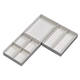 Inzetbak Djois halfhoog 30x122x168mm 1-vaks grijs
