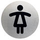 Infobord pictogram Durable 4904 wc dames rond 83mm