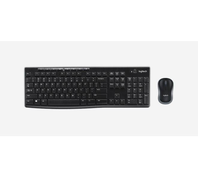 Toetsenbord- en muisset Logitech MK270 draadloos QWERTY zwart