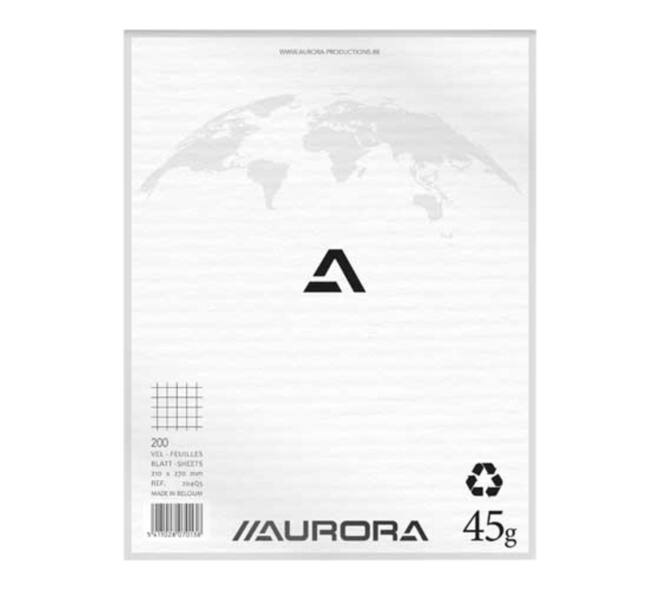 Kladblok Aurora 210x270mm ruit 5x5mm 200 vel 45gr