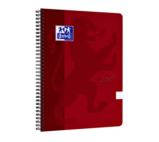 Spiraalblok Oxford Touch A4 lijn 140 pagina's 80gr rood