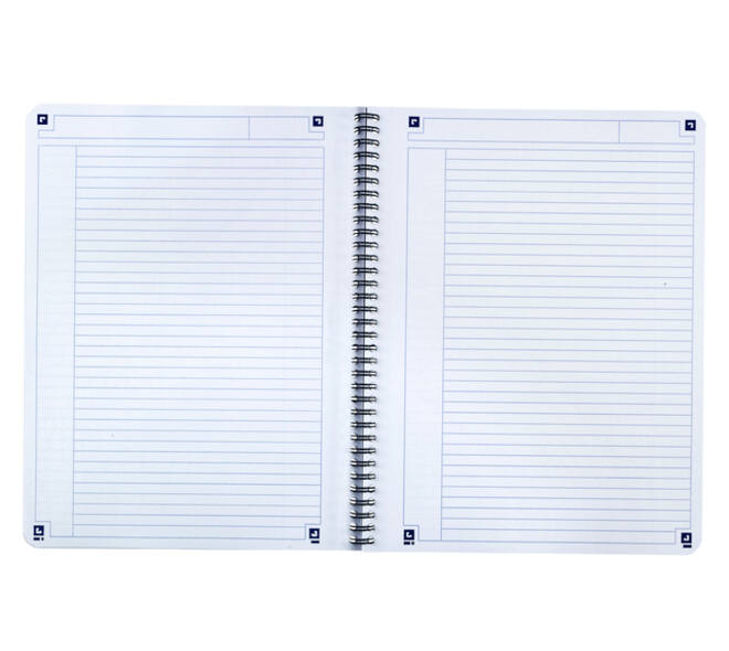 Spiraalblok Oxford Touch A5 lijn 140 pagina's 80gr blauw