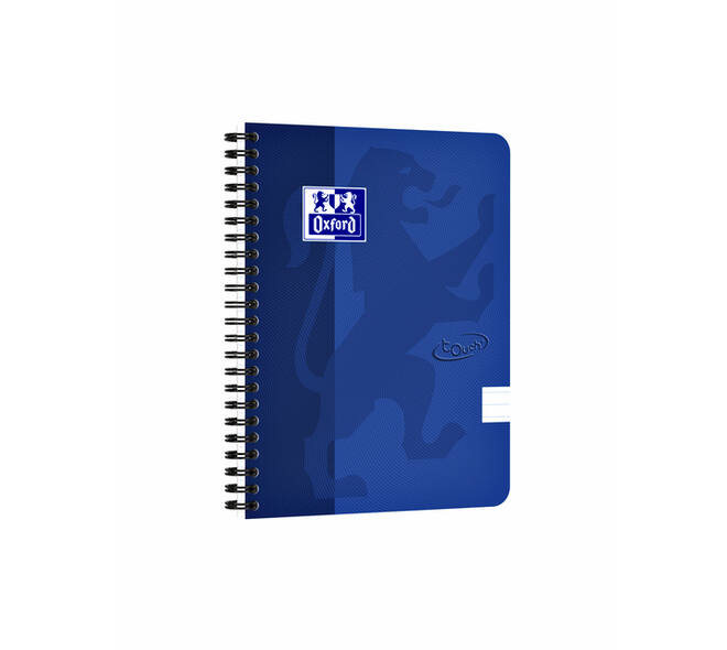 Spiraalblok Oxford Touch A5 lijn 140 pagina's 80gr blauw
