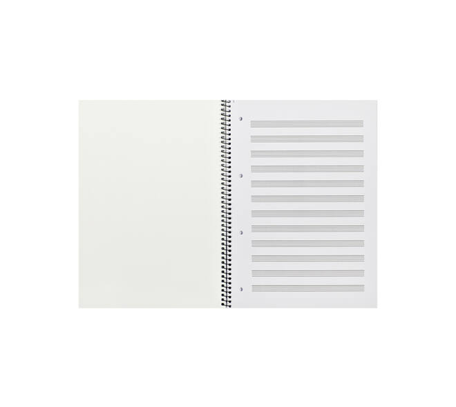 Collegeblok Oxford A4+ muziek 4-gaats 100 pagina's 80gr blauw