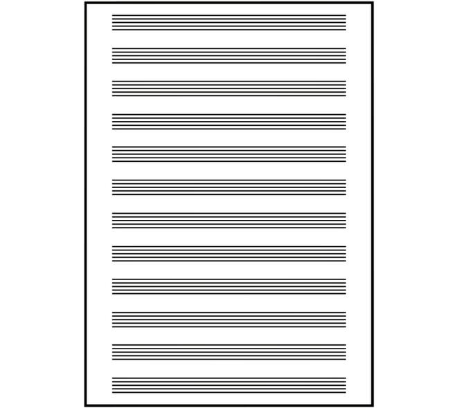 Collegeblok Oxford A4+ muziek 4-gaats 100 pagina's 80gr blauw