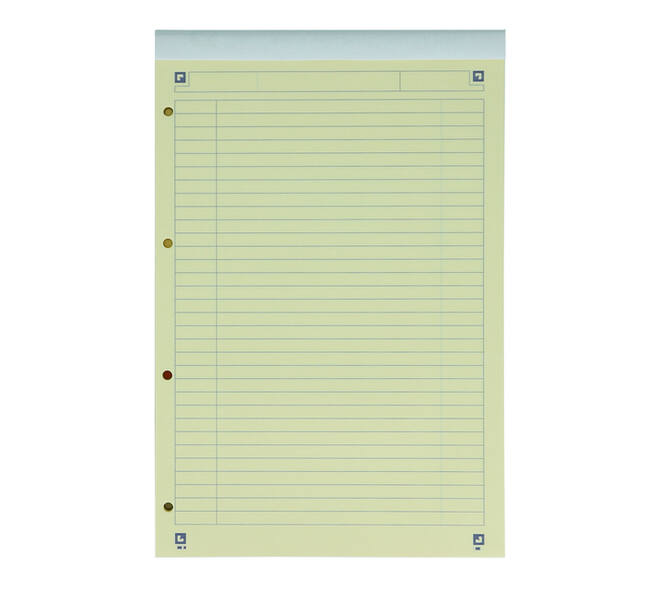 Cursusblok Oxford Orange Notepad A4+ lijn 4-gaats 160 pagina's 80gr oranje