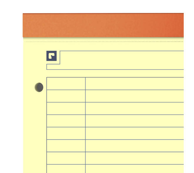 Cursusblok Oxford Orange Notepad A4+ lijn 4-gaats 160 pagina's 80gr oranje