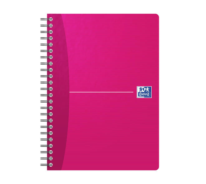 Spiraalblok Oxford Essentials A5 lijn 180 pagina's 80gr assorti