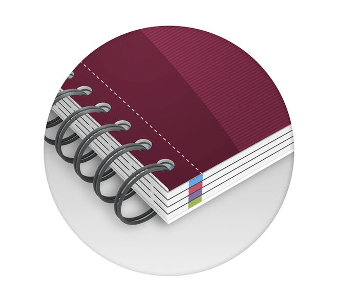 Collegeblok Oxford Office Essentials Europeanbook A4+ 4-gaats 120 pagina's assorti
