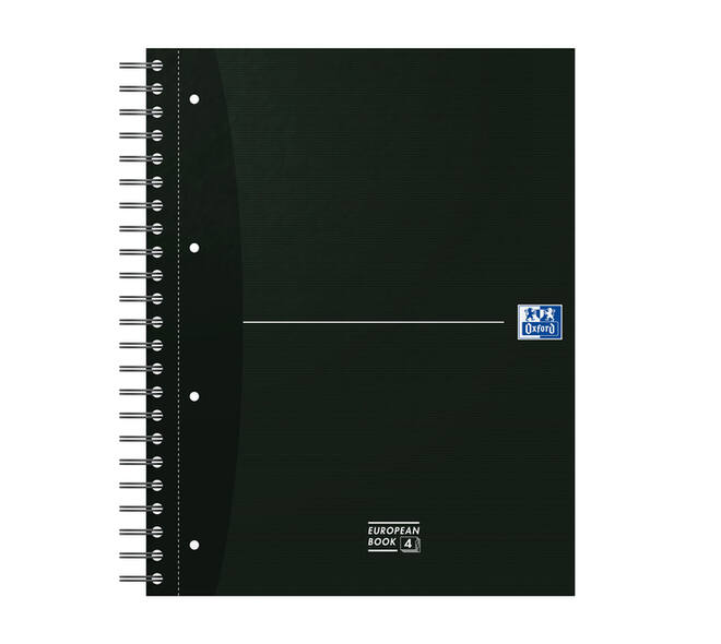 Collegeblok Oxford Office Essentials Europeanbook A4+ 4-gaats 120 pagina's assorti