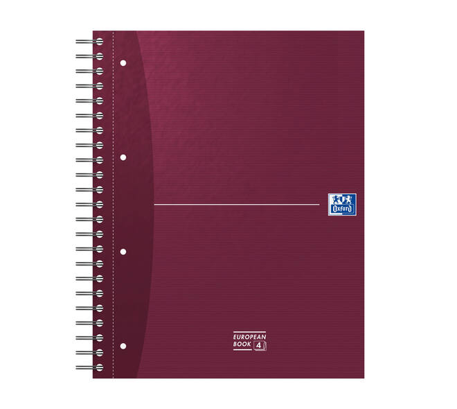 Collegeblok Oxford Office Essentials Europeanbook A4+ 4-gaats 120 pagina's assorti