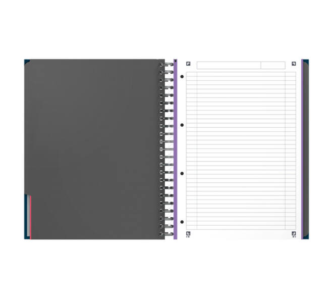 Collegeblok Oxford Office Essentials Europeanbook A4+ 4-gaats 120 pagina's assorti