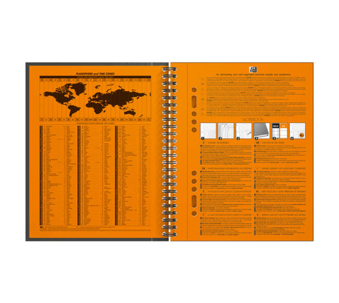 Spiraalblok Oxford International Notebook A5+ ruit 160 pagina's