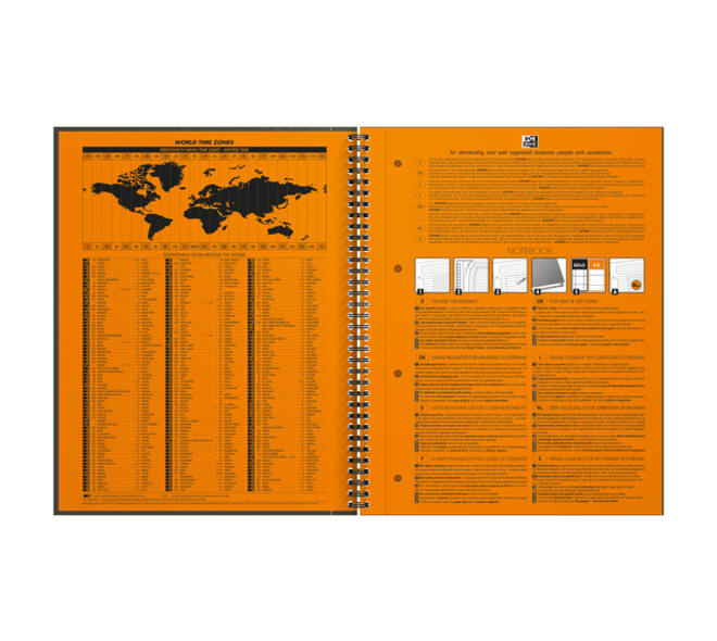 Spiraalblok Oxford International Notebook A4+ ruit 5mm