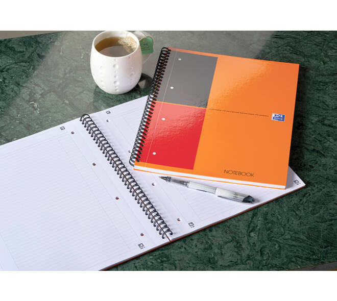 Spiraalblok Oxford International Notebook A4+ 160 pagina's lijn