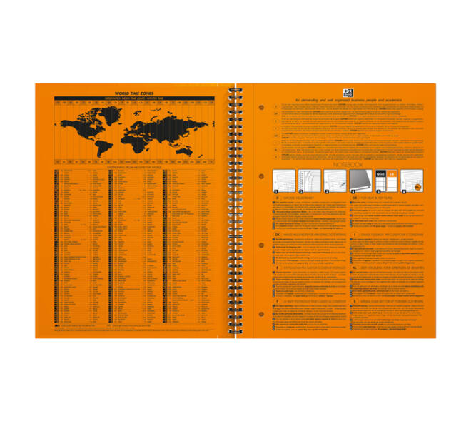 Spiraalblok Oxford International Notebook A4+ 160 pagina's lijn