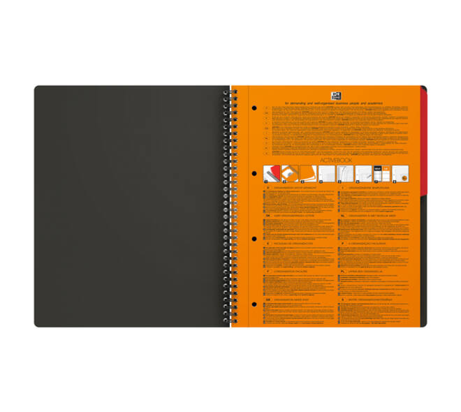 Spiraalblok Oxford International Activebook A4+ 160 pagina's ruit 5mm