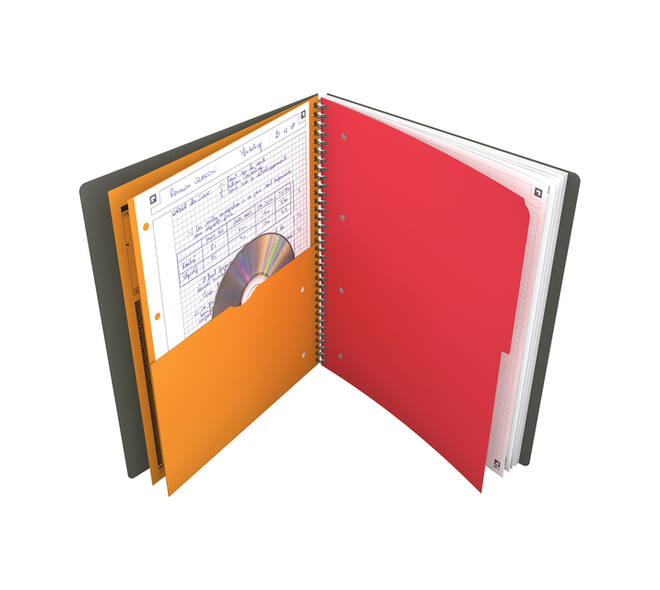 Spiraalblok Oxford International Activebook A4+ 160 pagina's ruit 5mm