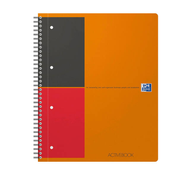 Spiraalblok Oxford International Activebook A4+ 160 pagina's lijn