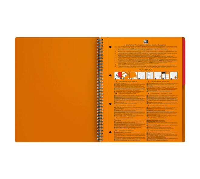 Spiraalblok Oxford International Activebook A4+ 160 pagina's lijn