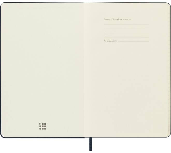 Notitieboek Moleskine large 130X210mm lijn hard cover sapphire blue