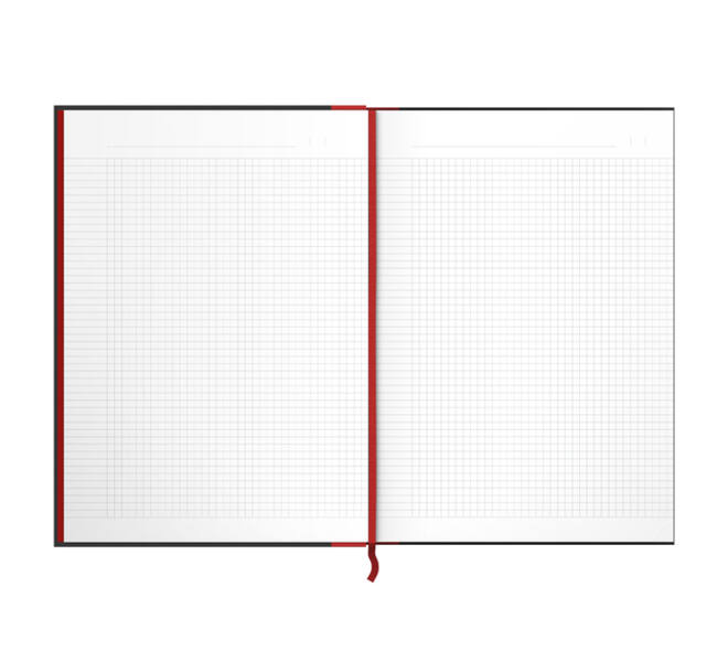 Notitieboek Oxford Black n' Red A4 96vel ruit 5mm