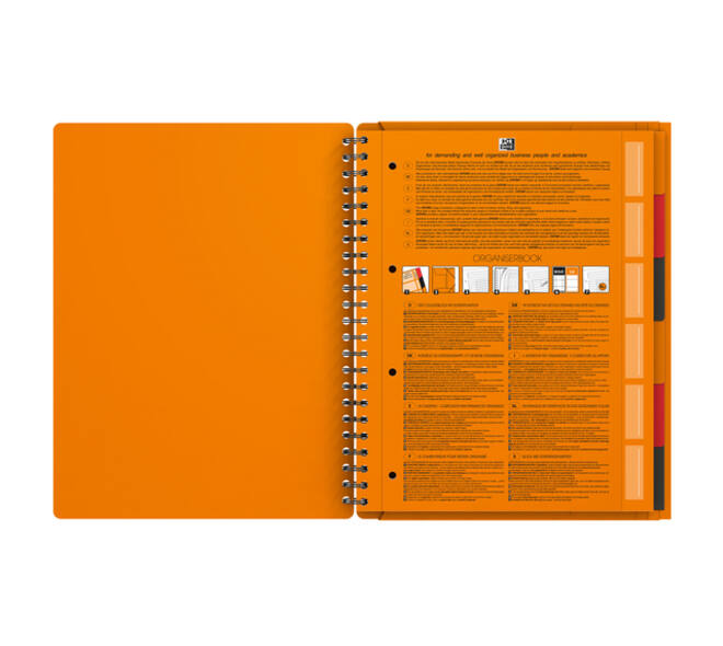 Spiraalblok Oxford International Organiserbook A4+ 160 pagina's lijn