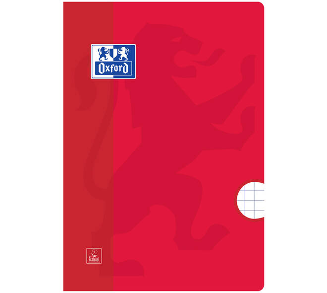 Schrift Oxford School A4 ruit 10x10mm 72 pagina's 80gr assorti