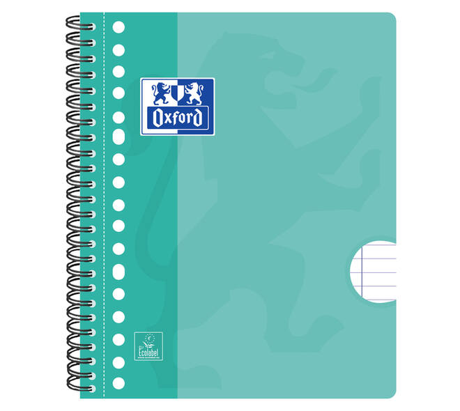 Collegeblok Oxford School A5+ lijn 17-gaats 160 pagina's 80gr assorti