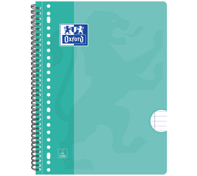 Collegeblok Oxford School A4+ lijn 23-gaats 160 pagina's 80gr assorti