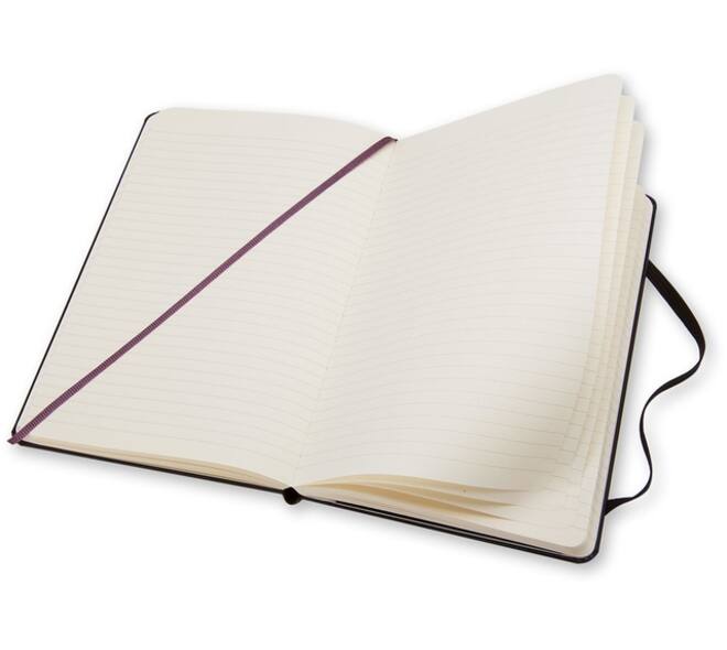 Notitieboek Moleskine large 130x210mm lijn hard cover zwart