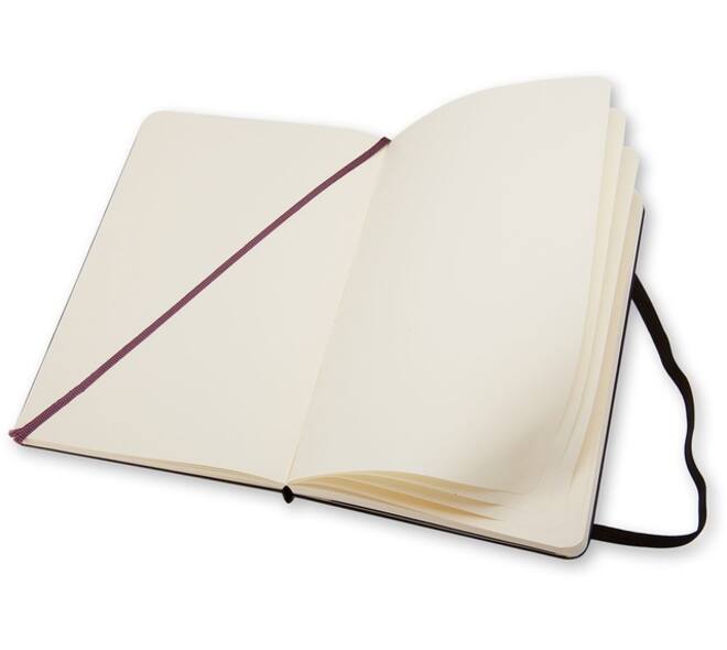 Notitieboek Moleskine pocket 90x140mm blanco hard cover zwart