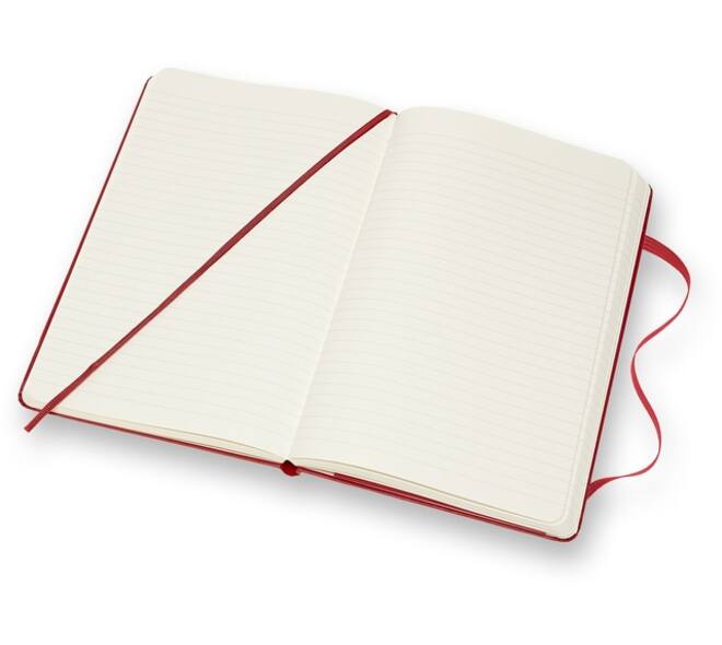 Notitieboek Moleskine large 130x210mm lijn hard cover  rood