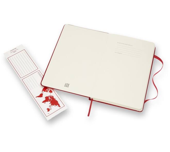 Notitieboek Moleskine large 130x210mm lijn hard cover  rood