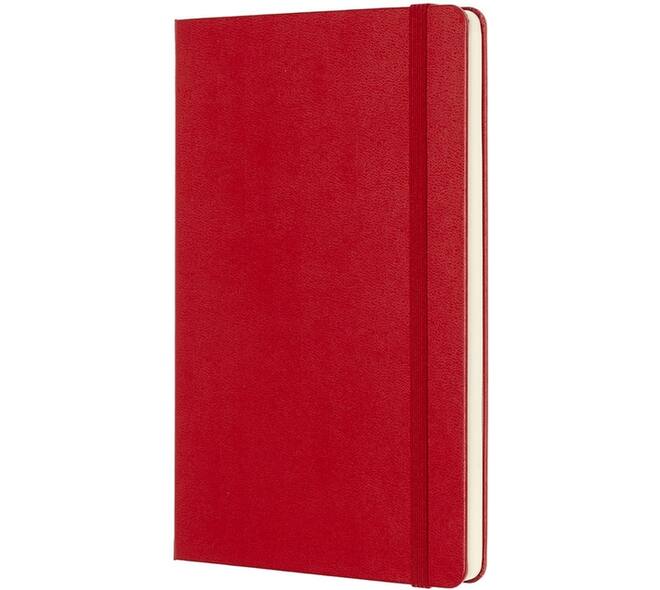 Notitieboek Moleskine large 130x210mm blanco hard cover rood