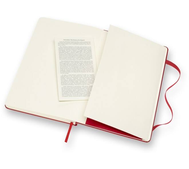 Notitieboek Moleskine large 130x210mm blanco hard cover rood